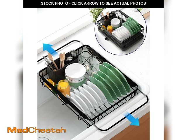 Lot 74-13775576 - Kitsure Dish Drying Rack for Kitchen Counter, Stainless Steel Sink Organization and Storage Essentia...