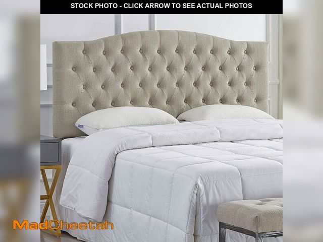 Lot 74-13071134 - 24KF Upholstered Tufted Button Linen Fabric Headboard,Comfortable Fashional Headboard Queen/Full Siz...
