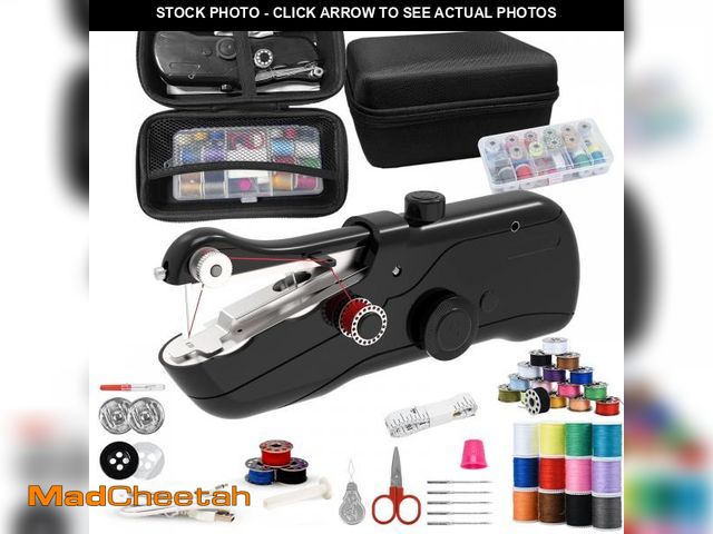 Lot 74-11550855 - Handheld Sewing Machine, Portable Sewing Machine with Storage, Electric Switch, Two Speed Modes, Eas...