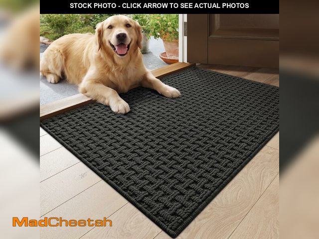 Lot 74-14425337 - DEXI Washable Door Mat Indoor Entrance, 17x30 Dirt Trapper Front Entryway Doormat Absorbent, Inside ...