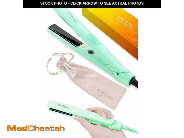 Lot 74-14206106 - ANGENIL Pro Ultra Mini Titanium Flat Iron Hair Straightener and Curler 2 in 1, Dual Voltage Mini Hai...