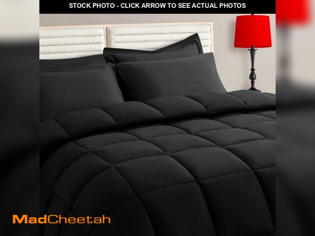 Lot 74-12443562 - Twin Size Comforter Set - 5 Pieces, Bed in a Bag Bedding Sets with All Season Soft Quilted Warm Fluf...
