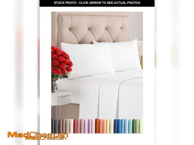Lot 74-12051719 - Queen Size 4 Piece Sheet Set - Comfy Breathable &amp; Cooling Bed Sheets Set - Hotel Luxury Bedding ...