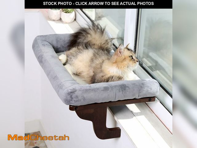 Lot 74-12461691 - Zakkart Cat Perch for Window Sill with Bolster - Orthopedic Hammock Design with Premium Hardwood &am...