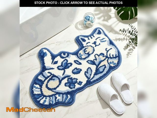 Lot 74-14272474 - Softania Cute Cat Bath Mat - Fun Bathroom Rug for Cat Lovers, Cute Bathroom Decor, Soft Absorbent Mi...