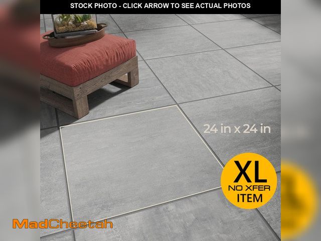 Lot 74-14201081 - 50-Pieces Pietra Chrome 24 in. x 24 in. x 0.75 in. Concrete Look Porcelain Paver Total sq-257.5(MUST...