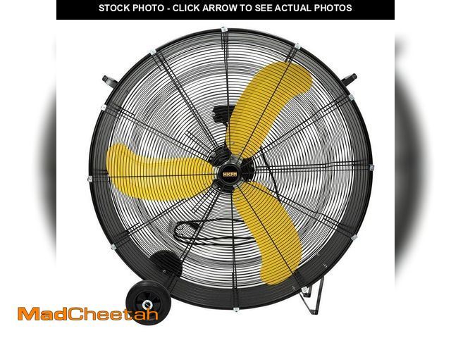 Lot 74-14254755 - WOCK HICFM 36 in. Black Industrial Drum Fan, 18600 CFM, 2-Speed, 3/5 HP, Heavy Duty,Casters and Hand...