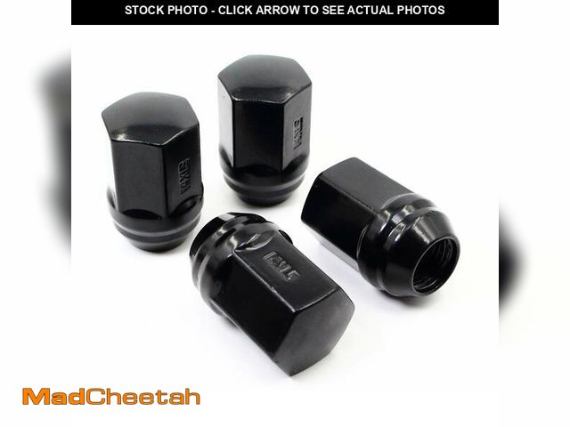 Lot 74-13629926 - Set of 20 Veritek 14x1.5mm Gloss Black 7/8 22mm Hex Duplex Acorn OEM Style 1.46 Inch Lug Nuts for Fa...