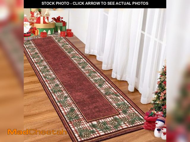 Lot 74-13041806 - Washable Christmas 2x6 Runner Rugs for Hallway Non-Slip Christmas Carpet Runner, Non-Shedding Low Pi...