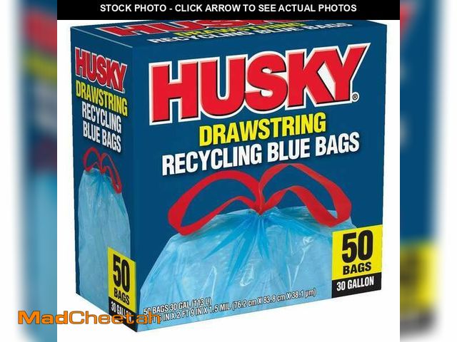 Lot 74-12516994 - Husky 30 Gal. Blue Recycling Bags (50-Count) - UNUSED