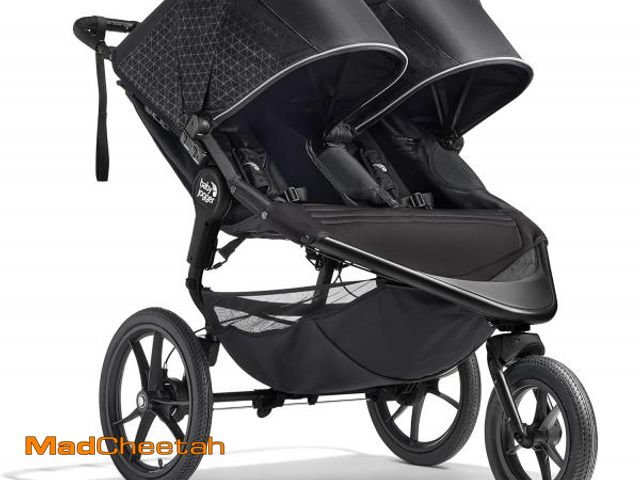 Lot 74-12167105 - Baby Jogger Summit X3 Double Jogging Stroller Midnight Black Buggy for Two Smooth Ride for Walking o...