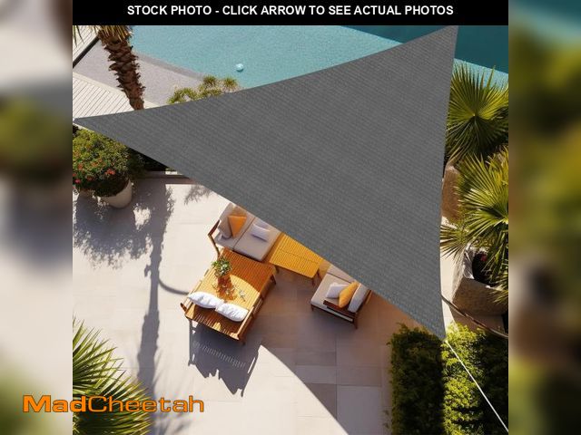 Lot 74-12120757 - Shade&amp;Beyond Triangle Sun Shade Sail 16'X16'X16' Permeable Canopy Dark Grey for Patio Garden Yar...