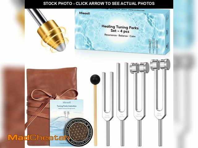 Lot 74-14429273 - Mieaoll Tuning Forks for Healing Set, 128Hz, 136.1Hz, 256Hz, 384Hz - UNUSED