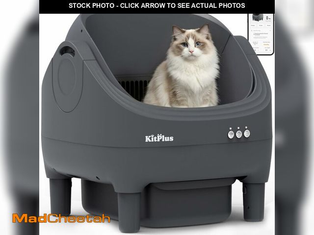 Lot 74-13802633 - Self Cleaning Litter Box, Automatic Cat Litter Box-APP Control, Open-Design Electric Litter Box, Saf...