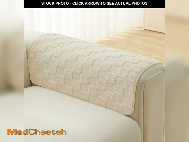 Lot 74-12700818 - Foxdecor Fuzzy Couch Arm Covers Recliner Arm Cover, Arm Chair Covers Set of 2, Non-Slip Chair Arm Co...