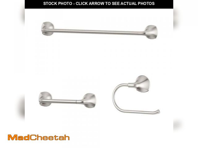 Lot 74-9283719 - Pfister Ladera 3-Piece Bath Hardware Set w/ Towel Ring, Toilet Paper Holder and 18 in. Towel Bar in ...
