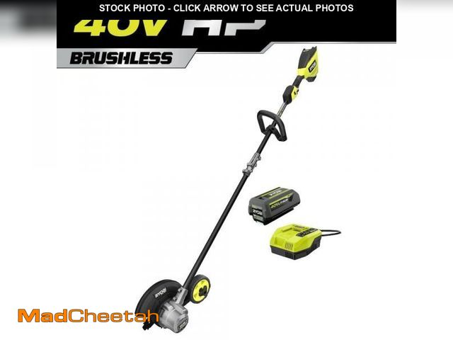 Lot 74-12365479 - RYOBI 40V HP Brushless Stick Lawn Edger with 4.0 Ah Battery and Charger - UNUSED