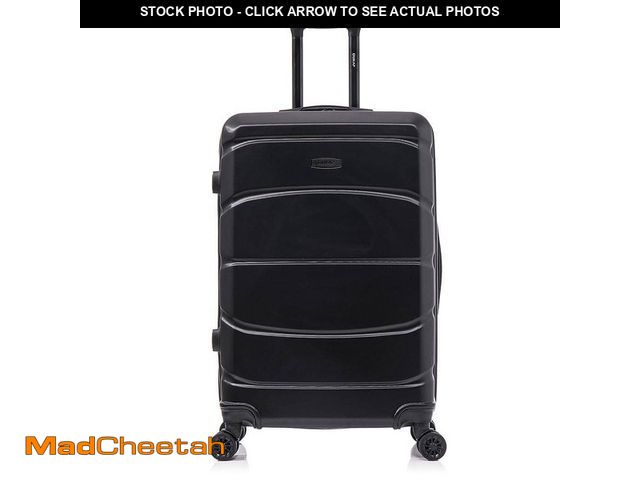 Lot 74-12584602 - DUKAP Sense Lightweight Hard Side Spinner Luggage 28 in. Black - UNUSED