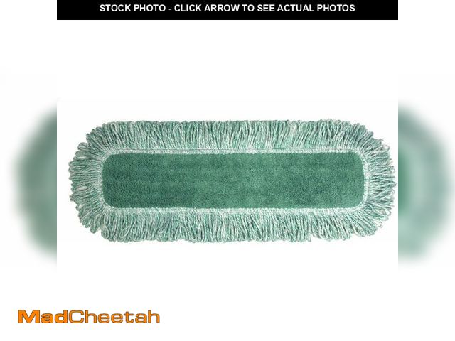 Lot 74-12829176 - Rubbermaid Commercial Products HYGEN 18 inch Microfiber Dust Pad with Fringe, Green, For Janitorial/...