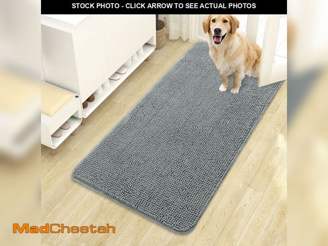 Lot 74-12704321 - OLANLY Dog Door Mat for Muddy Paws 44x24, Absorbs Moisture and Dirt, Absorbent Non-Slip Washable Doo...