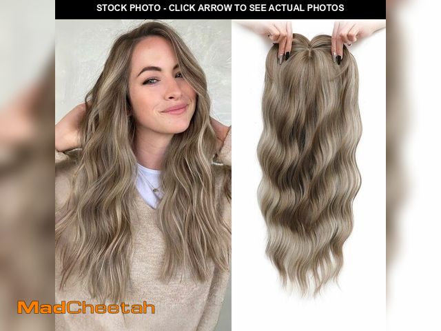 Lot 74-12718220 - UDU 20inch Wavy Hair Toppers for Women with Thinning Hair Ombre Highlight Synthetic Wig Clip In Topp...