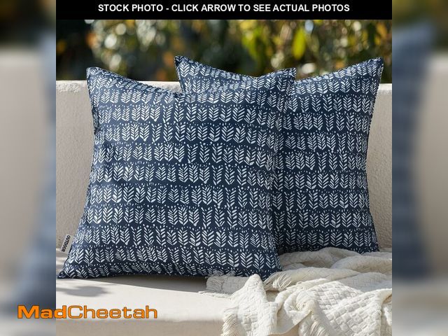 Lot 74-14211375 - MIULEE Outdoor Pillows with Inserts Set of 2 Patio Waterproof Fade Resistant Fluffy Throw Pillows De...