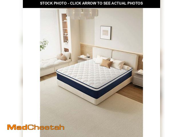 Lot 74-14586553 - QOFYU Queen Mattress 12 Inch, Queen Size Spring HybridGel Memory Foam Mattress, Plush Queen Mattress...