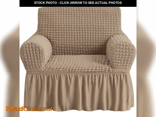 Lot 74-10904726 - NICEEC Armchair Slipcover Khaki Armchair Covers 1 Piece Easy Fitted Sofa Couch Cover Universal High ...