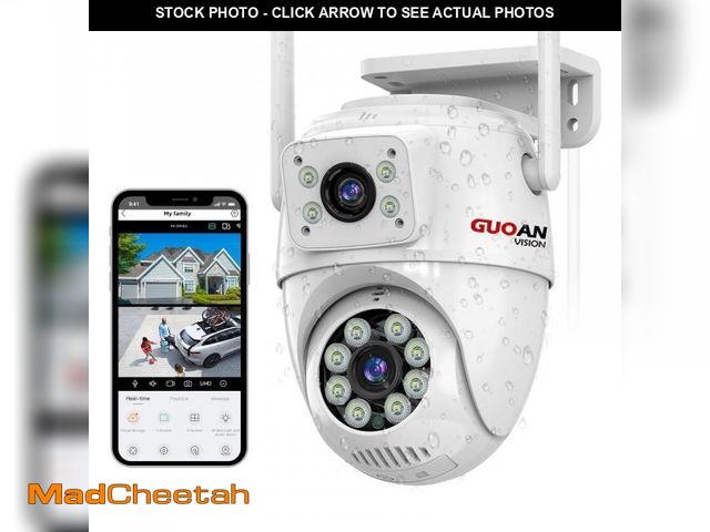 Lot 74-12307402 - GUOANVISION Security Camera Outdoor,Ã£â¬Â6MP Dual LensÃ£â¬â WiFi Wireless Outside Camera for Ho...