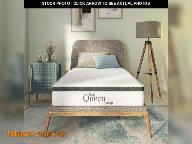 Lot 74-12164782 - NapQueen 8 Inch Maxima Hybrid Mattress, Twin Size, Cooling Gel Infused Memory Foam and Innerspring M...