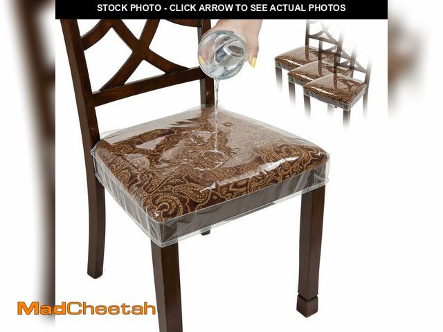 Lot 74-14060456 - Houseables Plastic Chair Covers, Plastic Seat Covers for Dining Chairs, Seat Protectors, Vinyl, Wate...