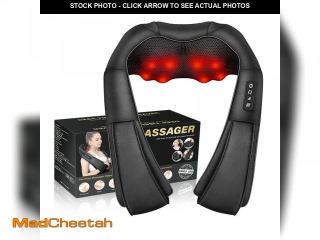 Lot 74-11558821 - WERTYI Shiatsu Neck Massager, Electric Neck and Back Massager with Heat, 3D Kneading Massage Pillow ...