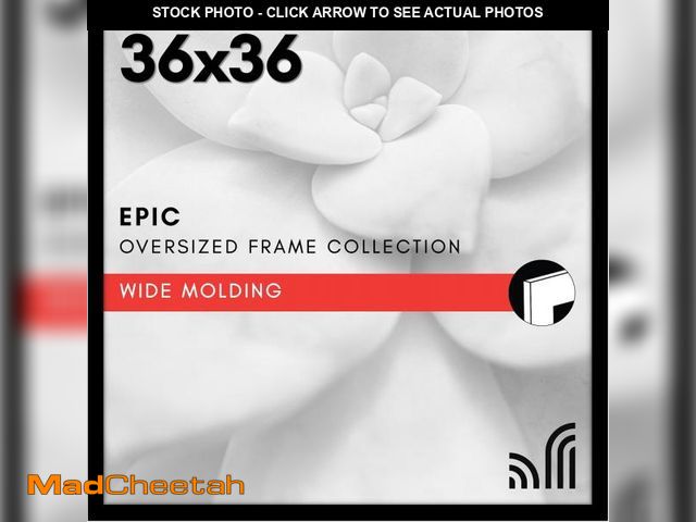 Lot 74-12399506 - Americanflat 36x36 Picture Frame with Polished Plexiglass - Epic Collection - Square Picture Frame w...
