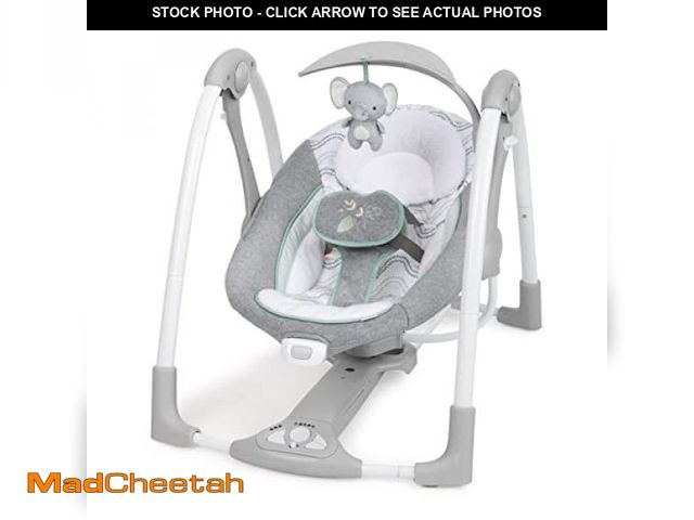 Lot 74-12098275 - Ingenuity ConvertMe 2-in-1 Compact Portable Automatic Baby Swing &amp; Infant Seat, Battery-Saving V...