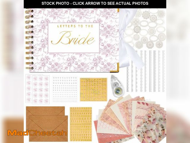 Lot 74-14268373 - Humyoun Wedding Guest Book Letters to The Bride Scrapbook Wedding Memory Book Bridal DIY Blank Paper...