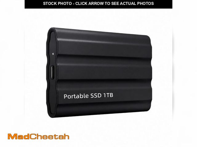 Lot 74-14266884 - External Hard Drive1TB,Ultra Slim External SSD, Portable Solid State Hard Drive Compatible with Wind...