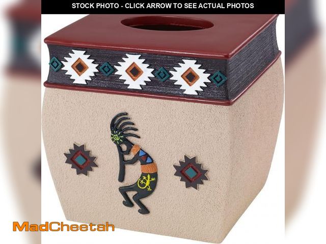 Lot 74-12365724 - Avanti Linens - Tissue Box Cover, Decorative Home Decor (Navajo Dance Collection) - UNUSED