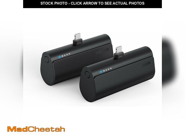 Lot 74-10908520 - VEGER 2 Pack Portable Chargers for iPhone, 5000mAh Mini Fast Charging Power Banks 20W PD Portable Ex...