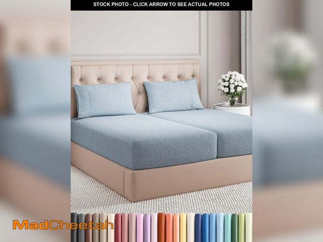 Lot 74-12313203 - Split King Size 5 Piece Sheet Set - Comfy Breathable &amp; Cooling Bed Sheets Set - Hotel Luxury Bed...