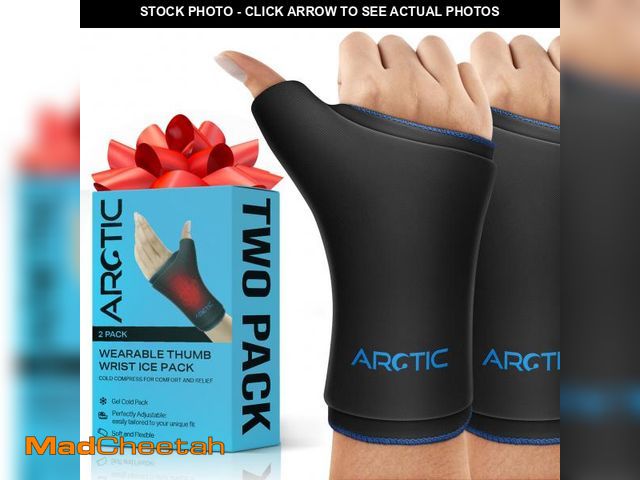 Lot 74-12122328 - Two Pack | Wearable Thumb &amp; Wrist Ice Pack Ã¢â¬â Reusable Hot Cold Compression for Hand, Fing...