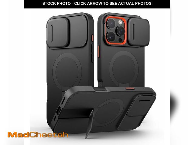 Lot 74-13548870 - SURITCH for iPhone 16 Pro Max Case with Magnetic Camera Slide Cover and Adjustable Kickstand, Compat...