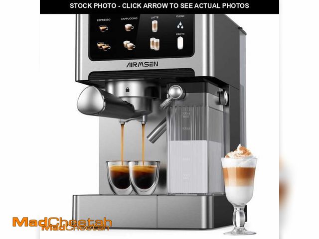 Lot 74-12007511 - AIRMSEN 20 Bar Espresso Machine with Automatic Milk Frother for Home, Cappuccino &amp; Latte Coffee ...
