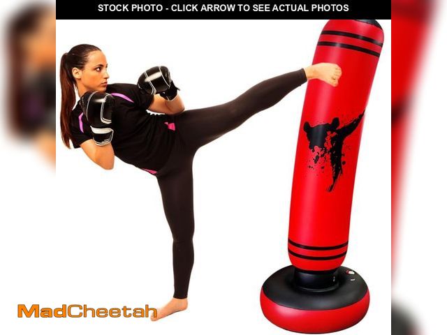 Lot 74-11557747 - Toddler Heavy Punching Bag for Kids Boxing Bag Standing Kickboxing Bag with Stand Boxing Dummy Adult...