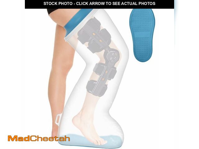 Lot 74-12707274 - Waterproof Extra Wide Full Leg Cast Cover for Shower with Upgraded Non-Slip Bottom, Cast Protector f...