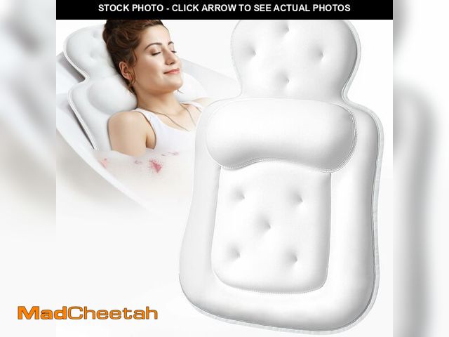 Lot 74-12698603 - Bath Pillows for Tub, Skin Friendly Bathtub Cushion for Head and Neck with Soft 5D Mesh Fabric and 5...
