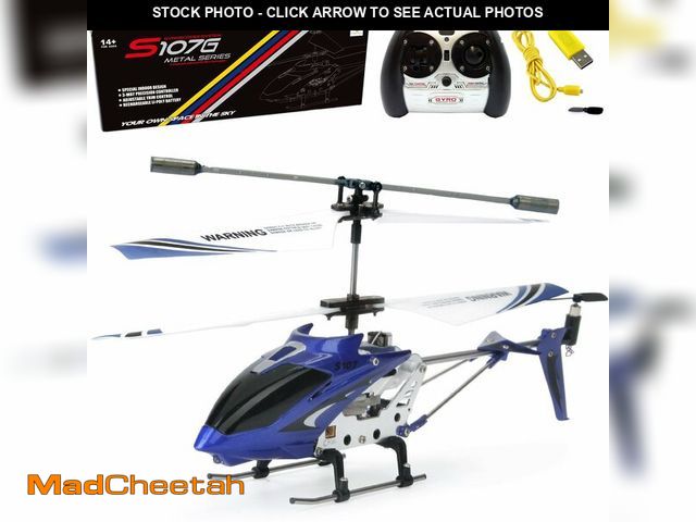 Lot 74-14057926 - Cheerwing S107/S107G Phantom 3CH 3.5 Channel Mini RC Helicopter with Gyro Blue - UNUSED