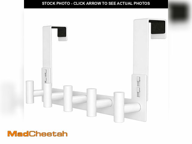 Lot 74-14381521 - HUFEEOH Over The Door Hooks, 1 Pack Stainless Steel Door Hanger for Towel &amp; Coat, Tool-Free T Sh...