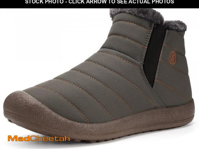 Lot 74-11549224 - Eagsouni Winter Snow Boots Women Men Ankle Fur Lined Warm Slip On Outdoor Booties Anti-Slip Comforta...