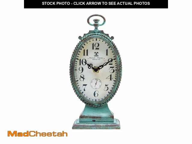 Lot 74-13963764 - NIKKY HOME Vintage Table Clock - Battery Operated Rustic Distressed Style - Shabby Chic Home Decor f...