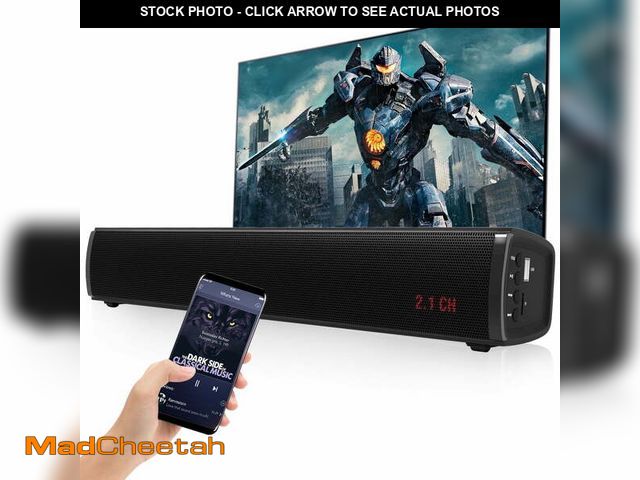 Lot 74-12768424 - GCZ 50W Bluetooth Sound Bar with Subwoofer, Optical Input, RCA, 3D Surround Home Audio TV Speakers -...
